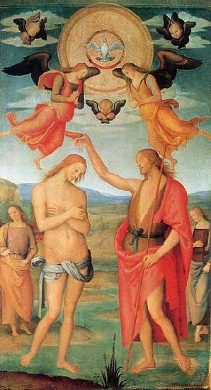 Pietro Perugino The Baptism of Christ Sweden oil painting art